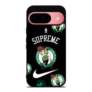 BOSTON CELTICS NBA X SUPREME NIKE Google Pixel 9 Case Cover BOSTON CELTICS NBA X SUPREME NIKE Google Pixel 9 Case Cover