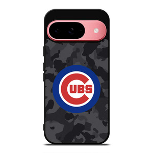 CHICAGO CUBS BASEBALL BLACK CAMO Google Pixel 9 Case Cover CHICAGO CUBS BASEBALL BLACK CAMO Google Pixel 9 Case Cover