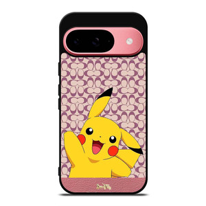 COACH NEW YORK LOGO PINK X PIKACHU POKEMON Google Pixel 9 Case Cover COACH NEW YORK LOGO PINK X PIKACHU POKEMON Google Pixel 9 Case Cover