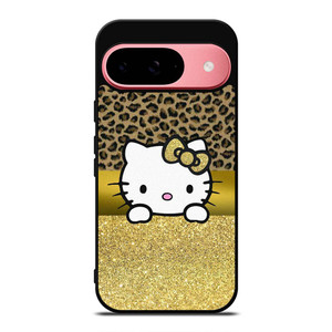 HELLO KITTY GOLD GLITTER LEOPARD Google Pixel 9 Case Cover HELLO KITTY GOLD GLITTER LEOPARD Google Pixel 9 Case Cover