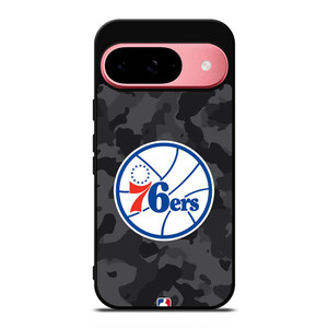 PHILADELPHIA 76ERS BLACK CAMO Google Pixel 9 Case Cover PHILADELPHIA 76ERS BLACK CAMO Google Pixel 9 Case Cover