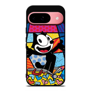 ROMERO BRITTO FELIX THE CAT ART Google Pixel 9 Case Cover ROMERO BRITTO FELIX THE CAT ART Google Pixel 9 Case Cover