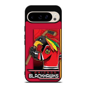 CHICAGO BLACKHAWKS HOCKEY TEAM LOGO MASCOT Google Pixel 9 Pro Case Cover CHICAGO BLACKHAWKS HOCKEY TEAM LOGO MASCOT Google Pixel 9 Pro Case Cover