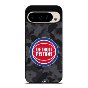 DETROIT PISTONS BLACK CAMO Google Pixel 9 Pro Case Cover