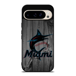MIAMI MARLINS BASEBALL MLB WOOD LOGO Google Pixel 9 Pro Case Cover
