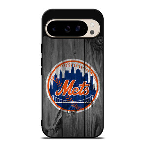 NEW YORK METS BASEBALL MLB WOOD LOGO Google Pixel 9 Pro Case Cover