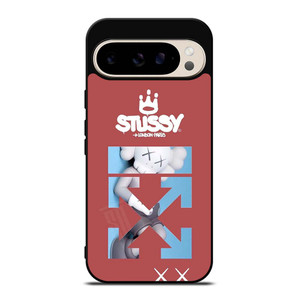 OFF WHITE STUSSY KAWS LOGO Google Pixel 9 Pro Case Cover