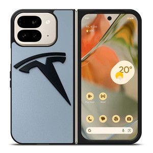 BLACK TESLA CAR LOGO Google Pixel 9 Pro Fold Case Cover