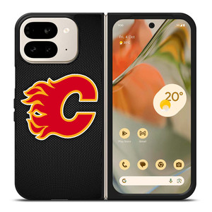 CALGARY FLAMES HOCKEY NHL LOGO Google Pixel 9 Pro Fold Case Cover CALGARY FLAMES HOCKEY NHL LOGO Google Pixel 9 Pro Fold Case Cover