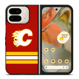 CALGARY FLAMES LOGO NHL HOCKEY TEAM ICON Google Pixel 9 Pro Fold Case Cover CALGARY FLAMES LOGO NHL HOCKEY TEAM ICON Google Pixel 9 Pro Fold Case Cover