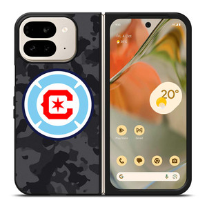 CHICAGO FIRE MLS BLACK CAMO Google Pixel 9 Pro Fold Case Cover CHICAGO FIRE MLS BLACK CAMO Google Pixel 9 Pro Fold Case Cover