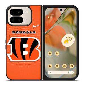 CINCINNATI BENGALS NFL FOOTBALL NIKE Google Pixel 9 Pro Fold Case Cover CINCINNATI BENGALS NFL FOOTBALL NIKE Google Pixel 9 Pro Fold Case Cover