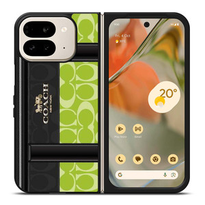 COACH NEW YORK LOGO GREEN BAG Google Pixel 9 Pro Fold Case Cover