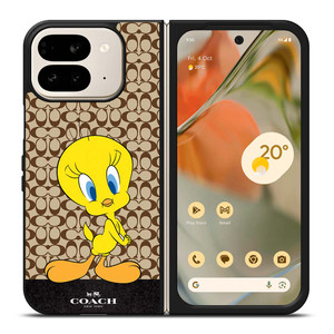 COACH NEW YORK LOGO TWEETY BIRD Google Pixel 9 Pro Fold Case Cover COACH NEW YORK LOGO TWEETY BIRD Google Pixel 9 Pro Fold Case Cover