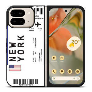 FLIGHT TICKETS USA NEW YORK Google Pixel 9 Pro Fold Case Cover
