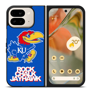 KANSAS JAYHAWKS ROCK CHALK Google Pixel 9 Pro Fold Case Cover