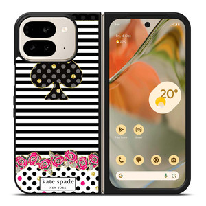 KATE SPADE NEW YORK LOGO STRIPES POLKADOTS Google Pixel 9 Pro Fold Case Cover