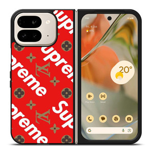 LOUIS VUITTON X SUPREME RED Google Pixel 9 Pro Fold Case Cover