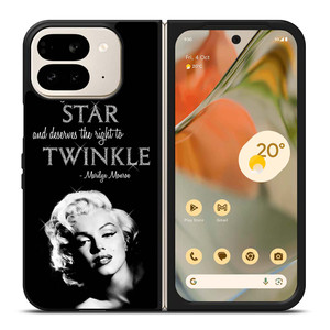 MARILYN MONROE BLACK QUOTES Google Pixel 9 Pro Fold Case Cover