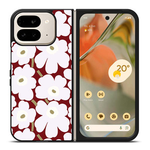 MARIMEKO HERITAGE WHITE RED FLOWER Google Pixel 9 Pro Fold Case Cover