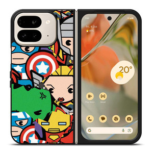 MARVEL COMIC CHARACTERS COLLAGE Google Pixel 9 Pro Fold Case Cover