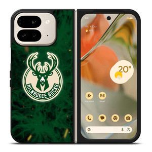 MILWAUKEE BUCKS BASKETBALL NBA FIRE Google Pixel 9 Pro Fold Case Cover