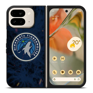 MINNESOTA TIMBERWOLVES BASKETBALL NBA FIRE Google Pixel 9 Pro Fold Case Cover