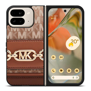 MK MICHAEL KORS LOGO BROWN BAG Google Pixel 9 Pro Fold Case Cover