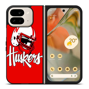 NEBRASKA HUSKERS LOGO UNIVERSITY FOOTBALL ICON Google Pixel 9 Pro Fold Case Cover