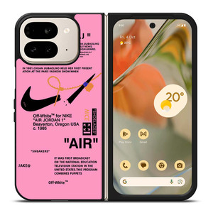 NIKE AIR OFF WHITE PINK Google Pixel 9 Pro Fold Case Cover
