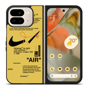NIKE AIR OFF WHITE YELLOW Google Pixel 9 Pro Fold Case Cover