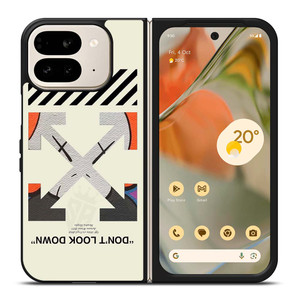 OFF WHITE KAWS LOGO DONT LOOK DOWN Google Pixel 9 Pro Fold Case Cover