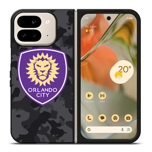 ORLANDO CITY SC MLS BLACK CAMO Google Pixel 9 Pro Fold Case Cover