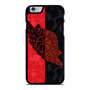 AIR JORDAN RED BLACK BAPE iPhone 6 / 6S Case Cover