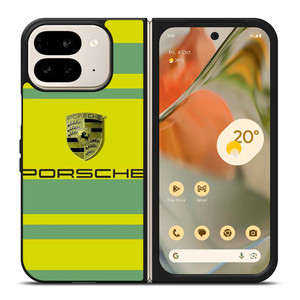 PORSCHE CAR LOGO YELLOW GREEN ICON Google Pixel 9 Pro Fold Case Cover