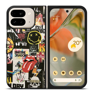 ROCK AND ROLL BAND COLLAGE Google Pixel 9 Pro Fold Case Cover