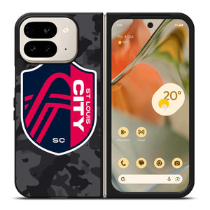 SAINT LOUIS CITY MLS BLACK CAMO Google Pixel 9 Pro Fold Case Cover SAINT LOUIS CITY MLS BLACK CAMO Google Pixel 9 Pro Fold Case Cover