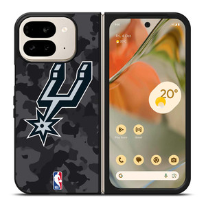 SAN ANTONIO SPURS BLACK CAMO Google Pixel 9 Pro Fold Case Cover