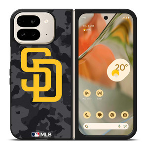 SAN DIEGO PADRES BASEBALL BLACK CAMO Google Pixel 9 Pro Fold Case Cover