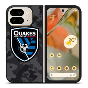 SAN JOSE EARTHQUAKES MLS BLACK CAMO Google Pixel 9 Pro Fold Case Cover