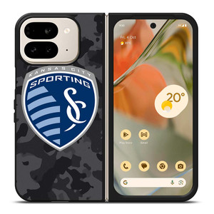 SPORTING KANSAS CITY MLS BLACK CAMO Google Pixel 9 Pro Fold Case Cover