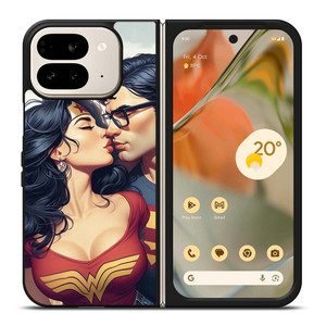 SUPERMAN WONDER WOMAN KISSING Google Pixel 9 Pro Fold Case Cover