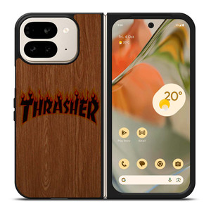 THRASHER SKATEBOARD WOODEN LOGO Google Pixel 9 Pro Fold Case Cover