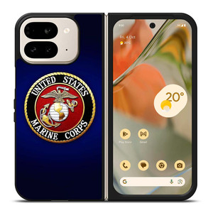 UNITED STATES US MARINE CORPS LOGO BLUE Google Pixel 9 Pro Fold Case Cover