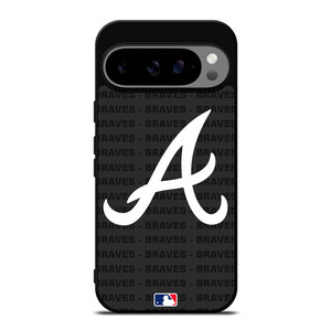 ATLANTA BRAVES BASEBALL BLACK Google Pixel 9 Pro XL Case Cover ATLANTA BRAVES BASEBALL BLACK Google Pixel 9 Pro XL Case Cover