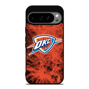 OKLAHOMA CITY THUNDERS BASKETBALL NBA FIRE Google Pixel 9 Pro XL Case Cover
