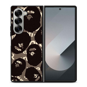 A BATHING APE SUPREME BLACK Samsung Galaxy Z Fold 6 Case Cover
