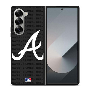 ATLANTA BRAVES BASEBALL BLACK Samsung Galaxy Z Fold 6 Case Cover ATLANTA BRAVES BASEBALL BLACK Samsung Galaxy Z Fold 6 Case Cover