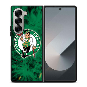 BOSTON CELTICS BASKETBALL NBA FIRE Samsung Galaxy Z Fold 6 Case Cover