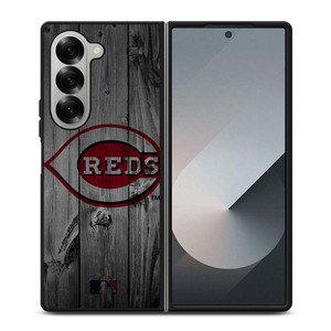 CINCINNATI REDS BASEBALL MLB WOOD LOGO Samsung Galaxy Z Fold 6 Case Cover
